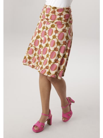 Aniston SELECTED Sommerrock in beige-pink-camel-khaki-schoko