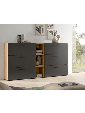Inn.Furn Sideboard in grau, Artisan Eiche 176 cm, Kommode mit Soft-Close