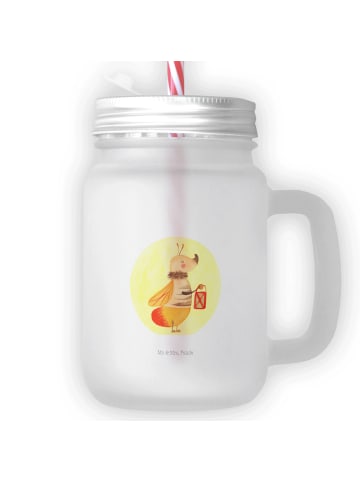 Mr. & Mrs. Panda Trinkglas Mason Jar Glühwürmchen ohne Spruch in Transparent