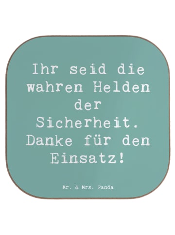 Mr. & Mrs. Panda Holzuntersetzer Spruch Sicherheitsdienst Helden... in Meeresbrise