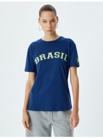 KOTON T-shirt in Marineblau