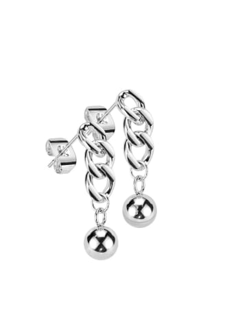 Bungsa Ohrstecker in Silber