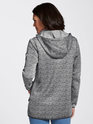 WITT WEIDEN Strickfleece-Jacke in grau-weiß-gemustert