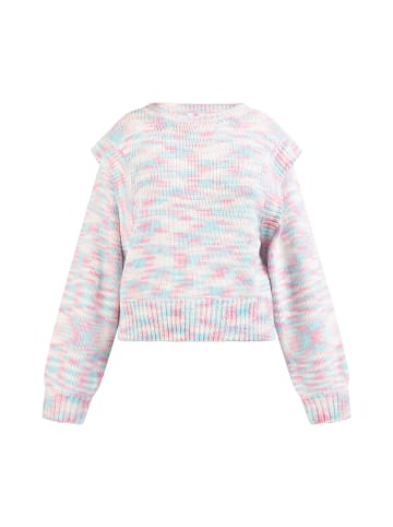 myMo Damen Strickpullover in Rosa Mehrfarbig