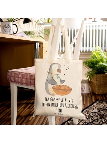 Mr. & Mrs. Panda Büchertasche Handpan Spieler mit Spruch in Creme