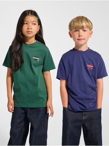 Hummel T-Shirt Hmljr Reg Kinder in SMOKE PINE/DEEP COBALT