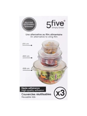 5five Simply Smart Deckel 3er-Set in weiß