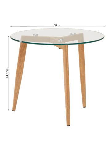 Homestyle4u Beistelltisch 2er Set 50x45x50 in Braun