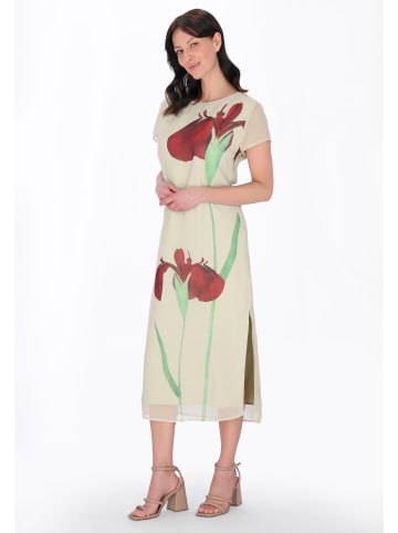 Usha Women Dress in beige rose