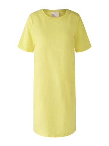 Oui Kleid Leinen-Baumwollpatch in yellow