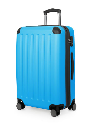 Hauptstadtkoffer Spree - Mittelgroßer Koffer Hartschale Trolley 65 cm, TSA, 74 L in Cyanblau