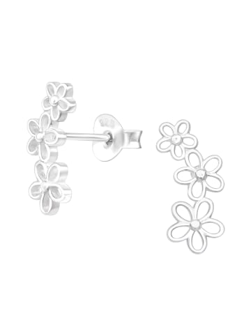 Alexander York Ohrringe, Ohrstecker BLUMENREIHE in 925 Sterling Silber, 2-tlg.