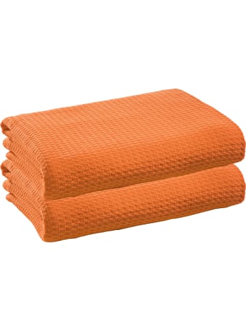 Erwin Müller Baumwolle Sommer-Decke 2er-Pack Siena in orange