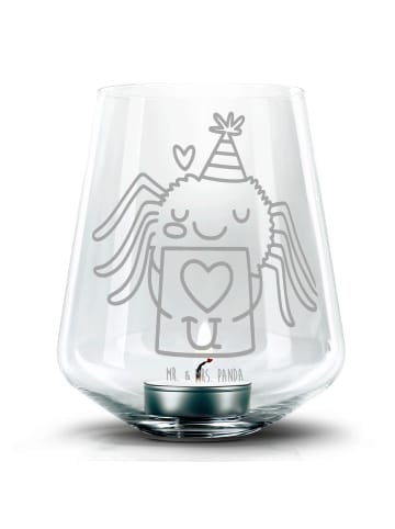 Mr. & Mrs. Panda Windlicht Glas Spinne Agathe Brief ohne Spruch in Transparent