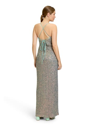 Vera Mont Abendkleid figurbetont in Blau gemustert