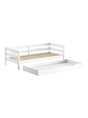 58 aufm Kessel KOJENBETT Kelda 90x200 mit Umrandung Kiefer Massivholz Weiß