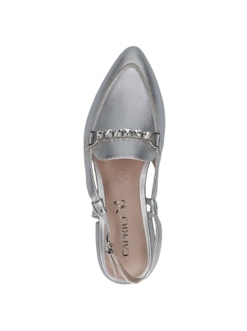 Caprice Slingpumps in SILVER METAL.