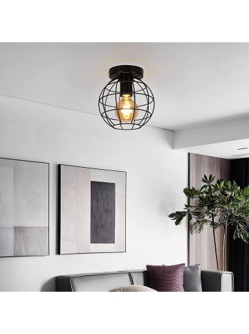 ZMH Deckenleuchte in Schwarz Ø18.3cm