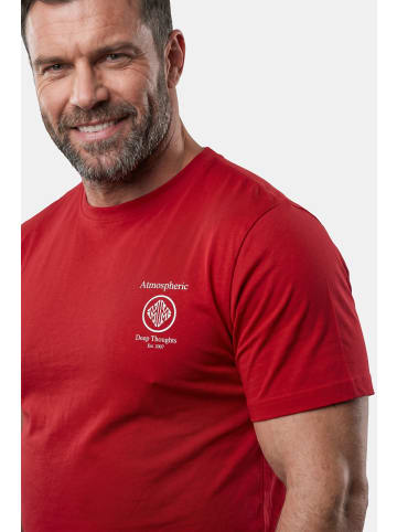 Men Plus Kurzarm T-Shirt in rubinrot