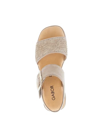 Gabor Plateau Sandaletten in Beige