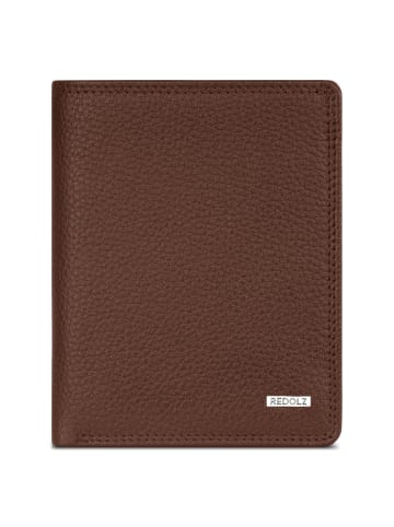 Redolz Leather Essentials HF Geldbörse RFID Leder 9,5 cm ausklappbar in cognac