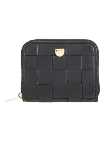 DuDu Woven Geldbörse Leder 10 cm nero rosa