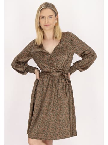 Usha Damen Dress in Grün Orange