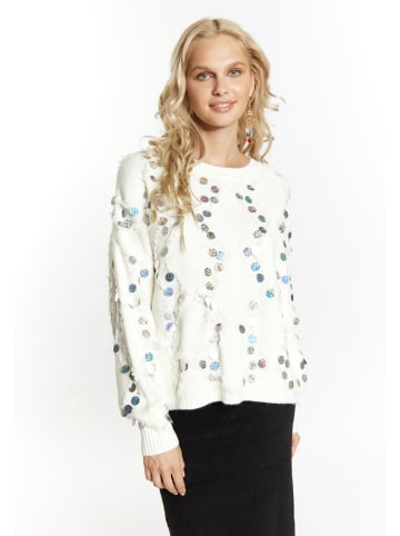 IZIA Damen Pullover in Wollweiss