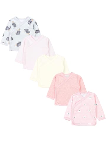 TupTam Baby Mädchen Langarm Wickelshirt 5er Set in rosa Modell 1