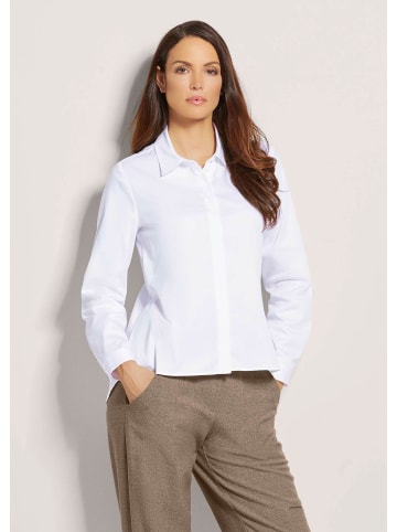 MADELEINE Stilvolle Langarmbluse mit Klappkragen in weiß