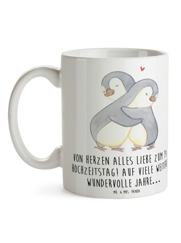 Mr. & Mrs. Panda Teetasse 14. Hochzeitstag Elfenbeinhochzeit mit... in Weiß
