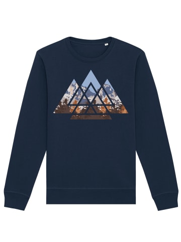 wat? Apparel Sweatshirt Geometric landscape in Dunkelblau