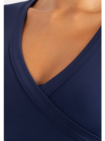 SMILODOX Crop Longsleeve Niora in Dunkelblau