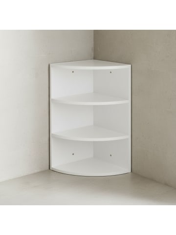 KADIMA DESIGN Eckregal 30 x 60 x 30 cm WL5.843 Holz Wandregal Eck Hängeregal, in Weiß