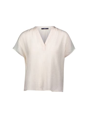 Zero  Crinkle-Bluse mit V-Ausschnitt in Eggnog