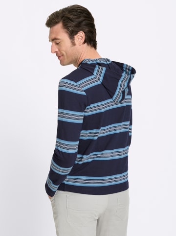 WITT WEIDEN Kapuzen-Shirt in marine-gestreift