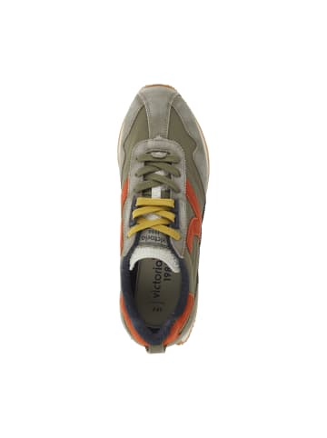 Victoria Low-Top-Sneaker aus Leder, „Root Washed“ Grün