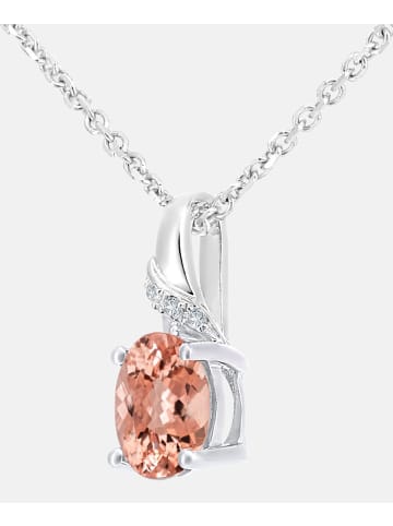 Diamant L'éternel Halskette mit Anhänger aus 375 Weißgold mit Diamant mit Morganit