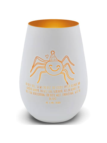 Mr. & Mrs. Panda Teelichthalter Spinne Agathe Party mit Spruch in Weiß