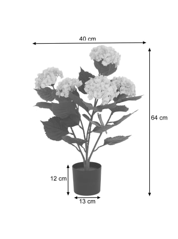 MCW Künstliche Hortensie Q86, Blau