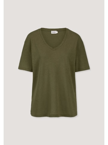 Hessnatur Hessnatur T-Shirt Oversize aus Leinen und Bio-Baumwolle in goldoliv