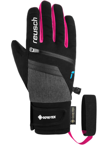 Reusch Fingerhandschuhe Travis Junior in 7771 blck/blck melang/pink glo