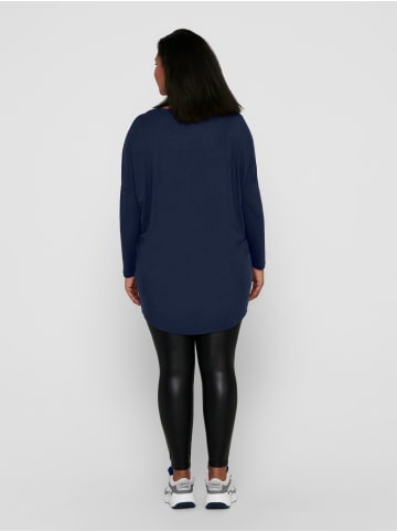 ONLY Carmakoma Long Curvy Shirt Plus Size Longsleeve Übergröße CARCAMA in Dunkelblau