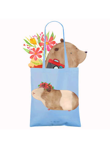 Mr. & Mrs. Panda Stofftasche Meerschweinchen Weisheit ohne Spruch in Sky Blue