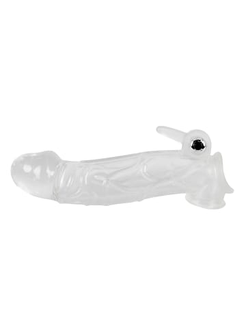 Crystal Clear Penissleeve Penis sleeve with extension and vibration in transparent