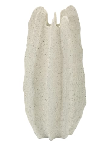 Mauro Ferretti Vase aus cremefarbenem Kunstharz, Ø 23 x 50 cm