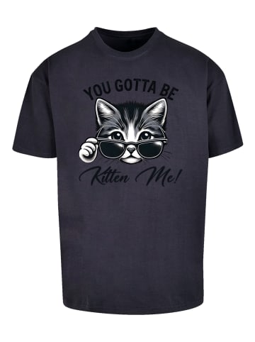 F4NT4STIC Heavy Oversize T-Shirt Kätzchen You Gotta Be Kitten Me! in marineblau