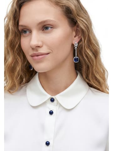 gaya Women Earrings in Silver Navy