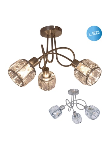 näve LED Spot "JOSEFA" in stahl-blank - (L)38 cm x (B)38 cm x (H)24 cm - EEK F