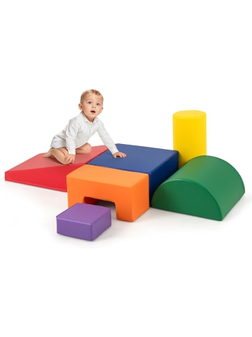 COSTWAY 6 Stk. Schaumstoffbausteine in Rot